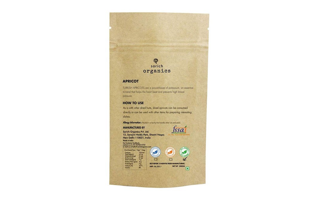 Sorich Organics Apricot    Pack  200 grams